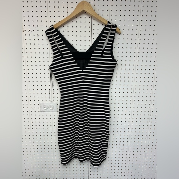 Alberto Malaki Sheath Stripe Mini Dress - Picture 2 of 4